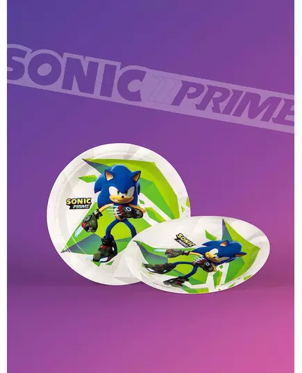 8 malých talířů Sonic Prime 18 cm, image 2