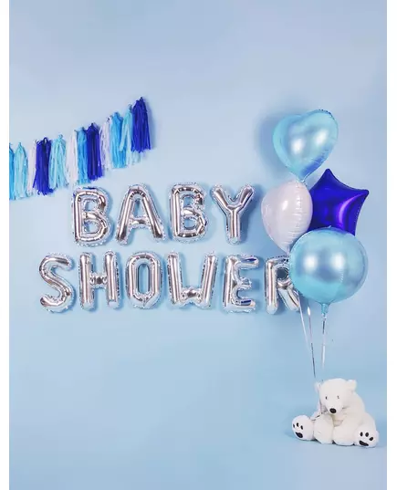 Fóliový balónek světle modré srdce 46 cm, image 2