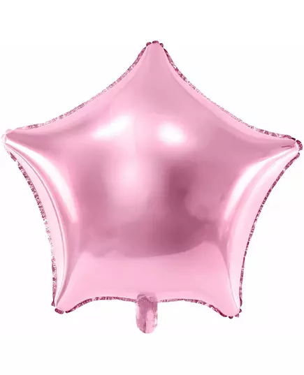 Pastelově růžový hvězdný fóliový balónek 48 cm, image 2