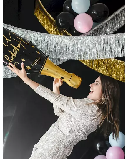 Obří fóliový balónek Happy New Year láhev 98 cm, image 2