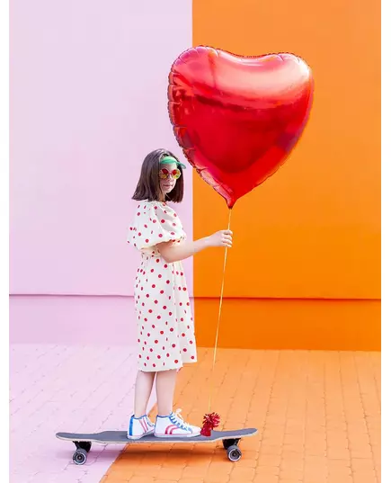 Obří fóliový balónek červené srdce 73 cm, image 2