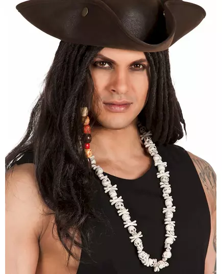 Náhrdelník bílá lebka Halloween, image 2