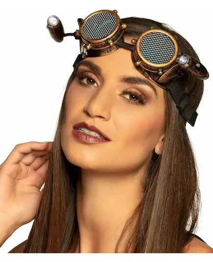 Steampunkové brýle s čelovým světlem pro dospělé, image 2