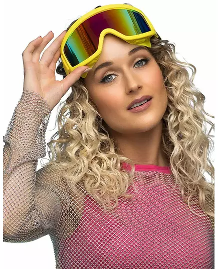 Fluorescenčně žluté lyžařské brýle pro dospělé, image 2