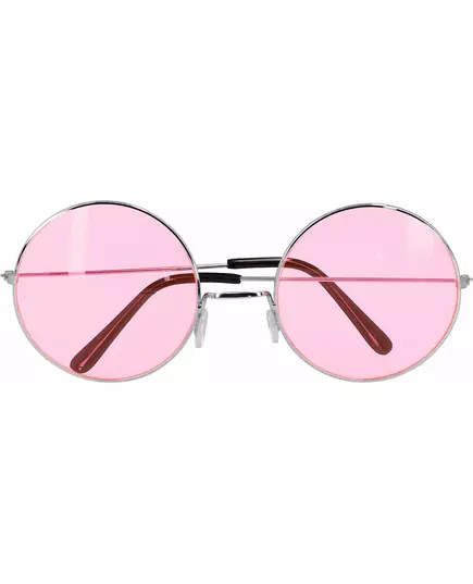 Obří kulaté růžové hippie brýle, image 2