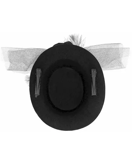 Černý mini klobouk pro ženy, image 2