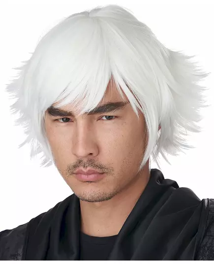 Bílá krátká cosplay paruka pro dospělé, image 2