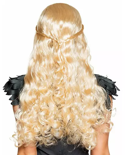 Dlouhá blond paruka s malými copánky pro ženy, image 2