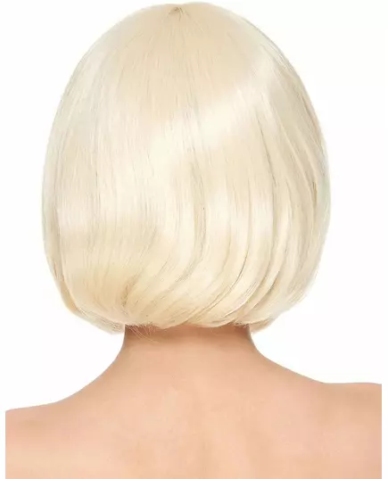 Luxusní krátká bob blond paruka s ofinou pro ženy, image 2