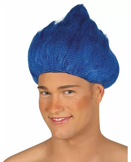Modrá trollí paruka pro dospělé, image 2