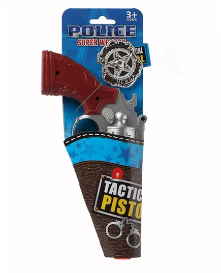 Stříbrná pistole s policejním odznakem, image 2