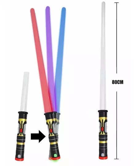 Svítící světelný meč 80 cm – výsuvný 3v1, image 2