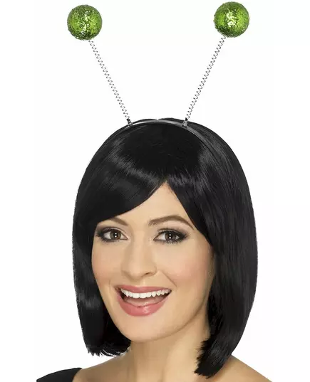 Čelenka s flitrovanou koulí zelená pro dospělé, image 2