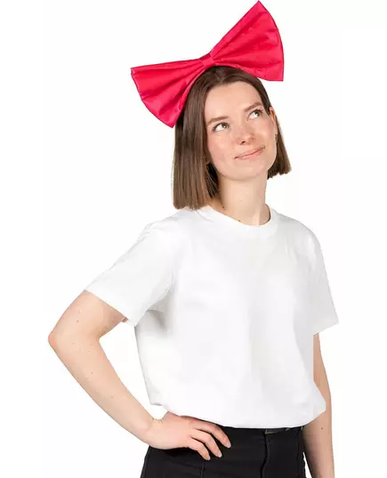 Čelenka s velkou neonově růžovou mašlí pro dospělé, image 2