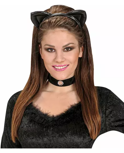 Čelenka s černými kočičími ušima pro dospělé, image 2
