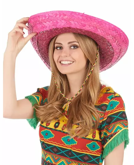 Růžové mexické sombrero pro dospělé, image 2