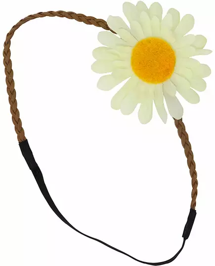Pletená čelenka s bílým květem pro dospělé, image 2