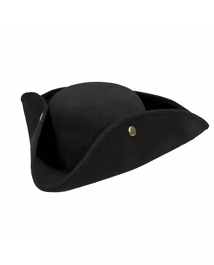Černý tricorn klobouk pro dospělé, image 2