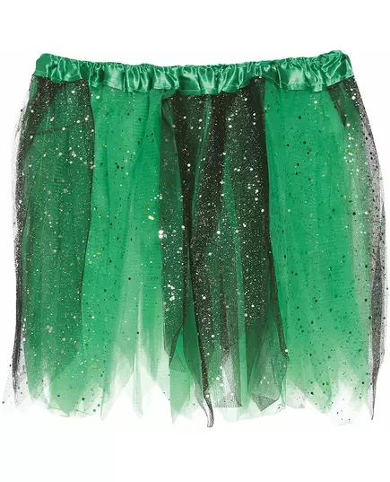 Dívčí dvoubarevné černo-zelené flitrované tutu, image 2