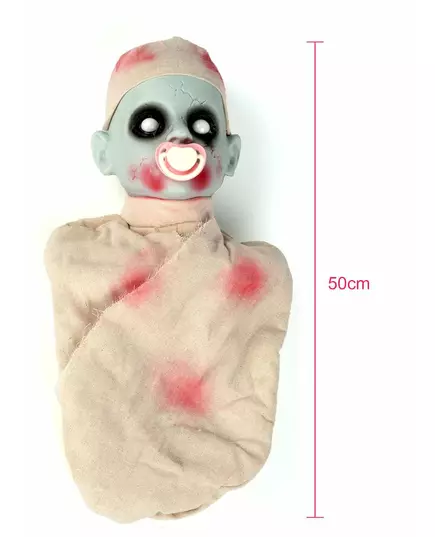 Krvavé zombie miminko se světlem a zvukem 50 cm, image 2