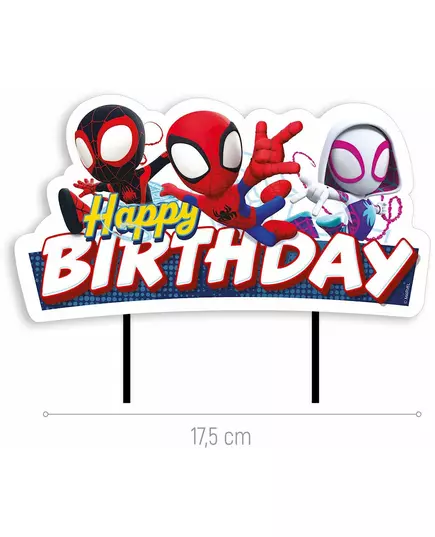 Dortový topper Happy Birthday Spidey and his Friends 17,5 cm, image 2