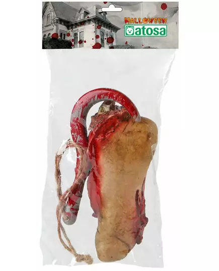 Závěsná dekorace hák s krvavou nohou 60 × 20 cm, image 2