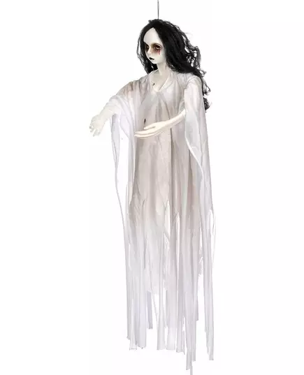 Závěsná dekorace Svítící bílá paní 90cm Halloween, image 2