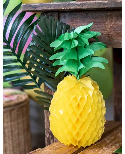 Papírová dekorace ananas 35 cm, image 2