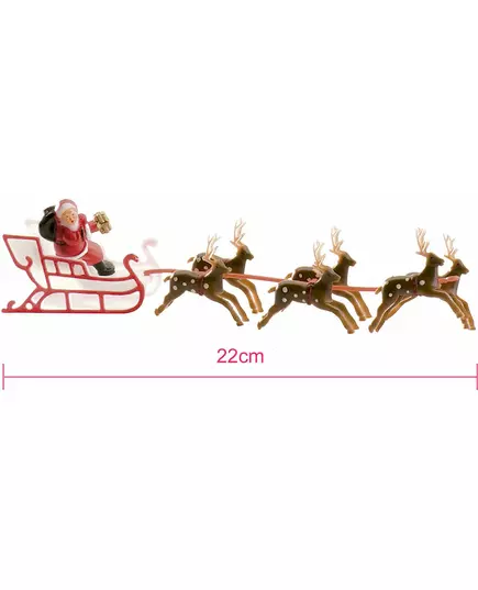 Dekorace na dort Santa na saních 22 cm, image 2