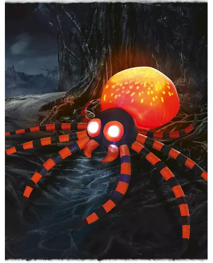 Obří nafukovací dekorace pavouk 180 x 120 cm, image 2