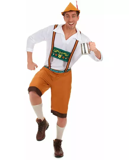 Hnědý bavorský kostým pro muže, Velikost: Large, image 2