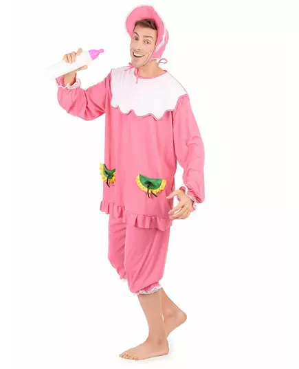 Růžový „baby“ kostým pro muže, image 2