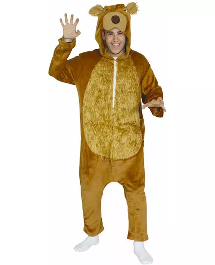 Hnědý medvědí kostým – overal pro dospělé, image 2