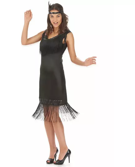 Dámský kostým černých charlestonových šatů – plus size, image 2