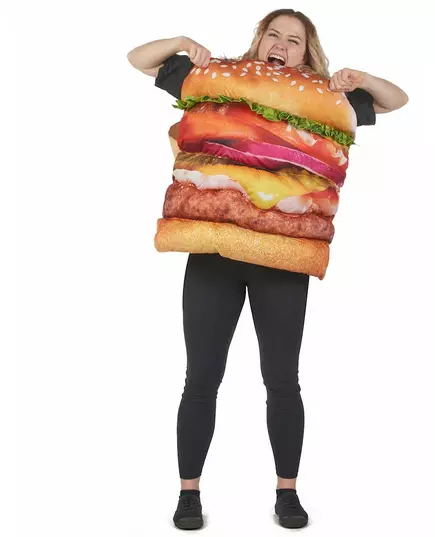 Realistický kostým hamburgeru pro dospělé, image 2