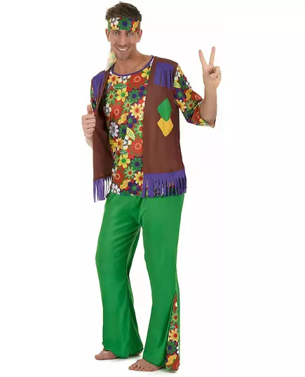 Kostým hippie flower power pro muže, Velikost: Large, image 2