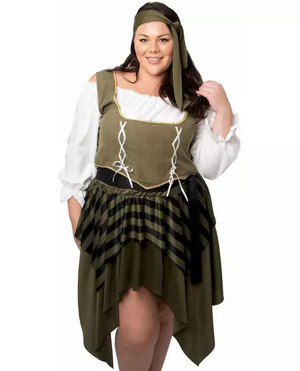 Zelený buccaneer pirátský kostým pro ženy – plus size, image 2