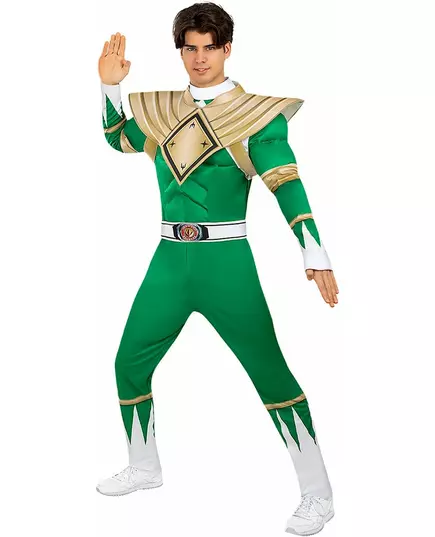 Zelený Power Ranger kostým pro dospělé, Velikost: Large, image 2