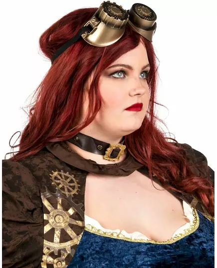 Plus size retro futuristický steampunk kostým pro ženy, Velikost: X-Large (44/46), image 2