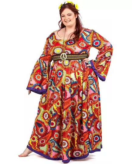Plus size hippie šaty kostým pro ženy, Velikost: XX-Large, image 2