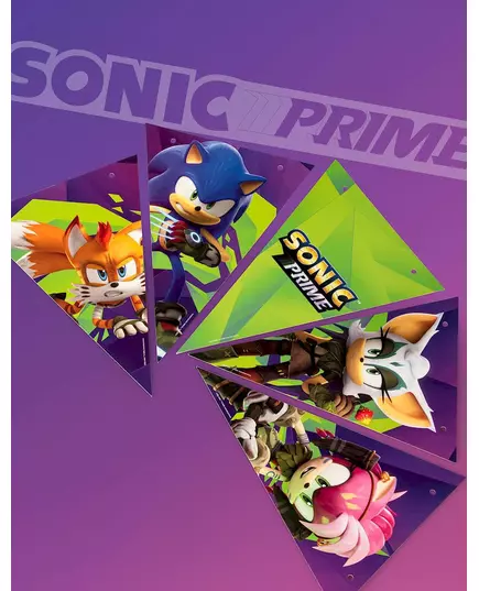 Praporková girlanda Sonic Prime 2 m, image 2