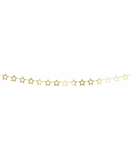 Kartonová girlanda zlaté hvězdy 3 m, image 2