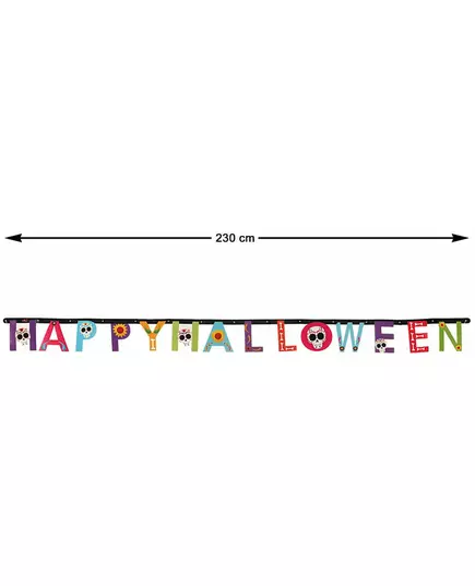 Girlanda Happy Halloween Dia de los Muertos 230 cm, image 2