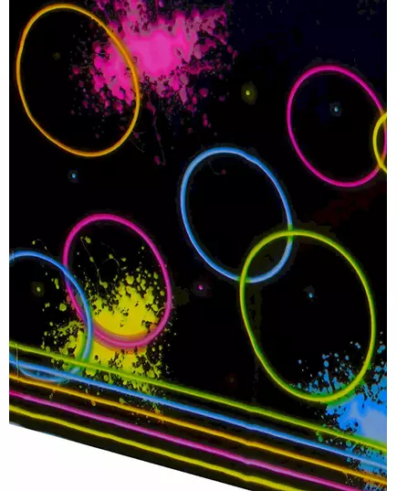 Černý plastový ubrus Glow Party 137 x 259 cm, image 2