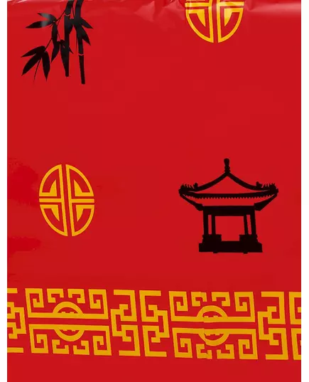 Červený plastový ubrus Asia 137 x 274 cm, image 2