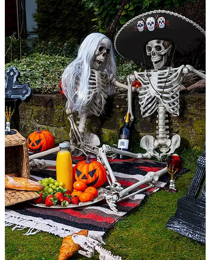 Halloweenská černo-zlatá plastová sklenice na stopce, image 2