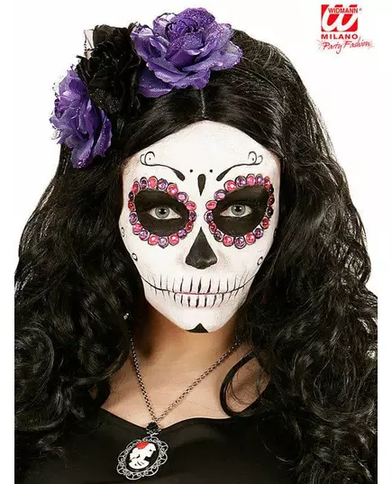 40 fialových a růžových kamínků pro dospělé Dia de los muertos, image 2