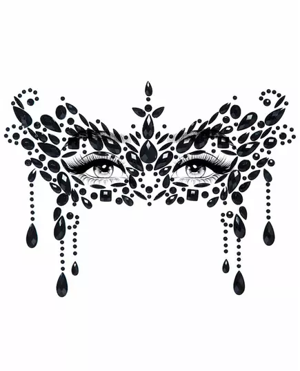 Samolepicí kamínky na obličej – černý vlk, image 2