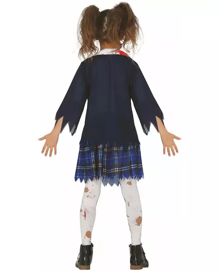 Modrý zombie školačka kostým pro dívky, Velikost: 5-6 let (110-115 cm), image 2