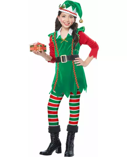 Luxusní vánoční elf kostým pro dívky, Velikost: 10-12 let (148 cm), image 2